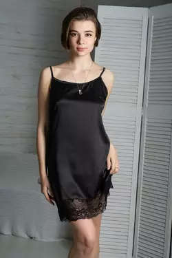 Жіноча сорочка для сну XXL+ Н030 Чорний