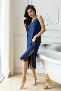 Жіноча сорочка міді Нс130 Синій