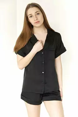 Жіноча елегантна піжама П1350 Чорний
